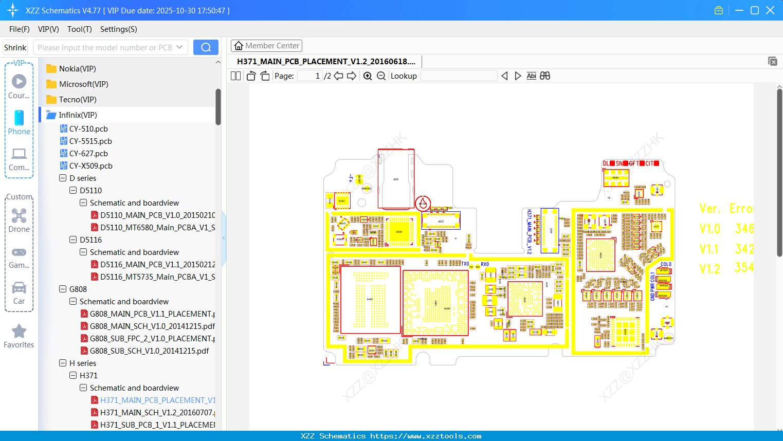 Infinix H371_MAIN_PCB_PLACEMENT_V1.2_20160618